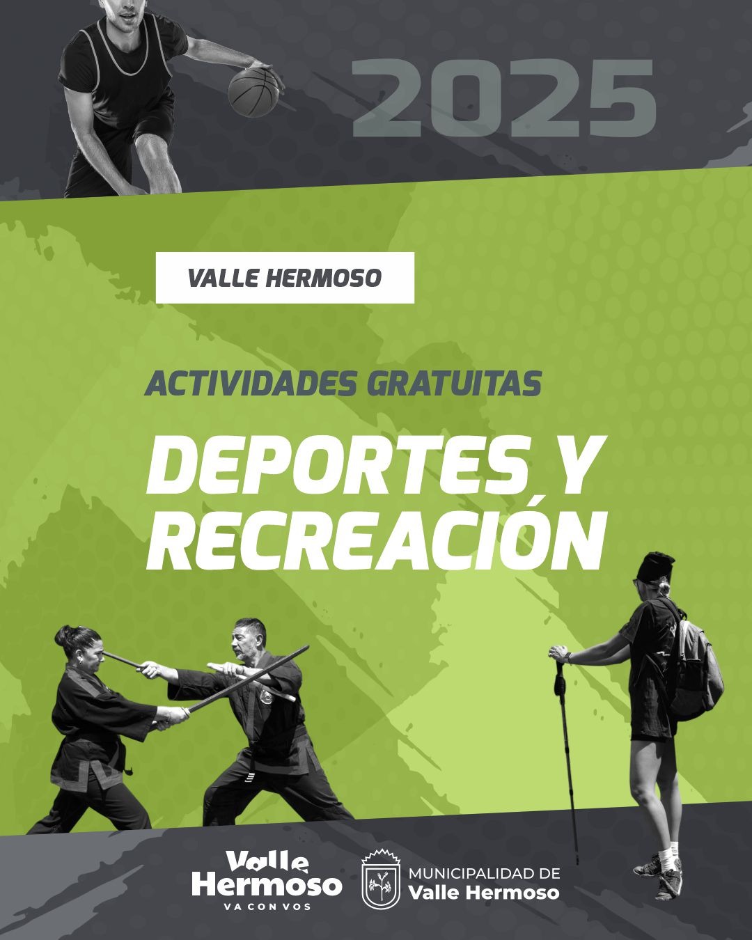 Actividades Gratuitas del Área de Deportes de la Municipalidad de Valle Hermoso