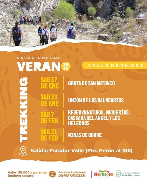 trekking en Valle Hermoso