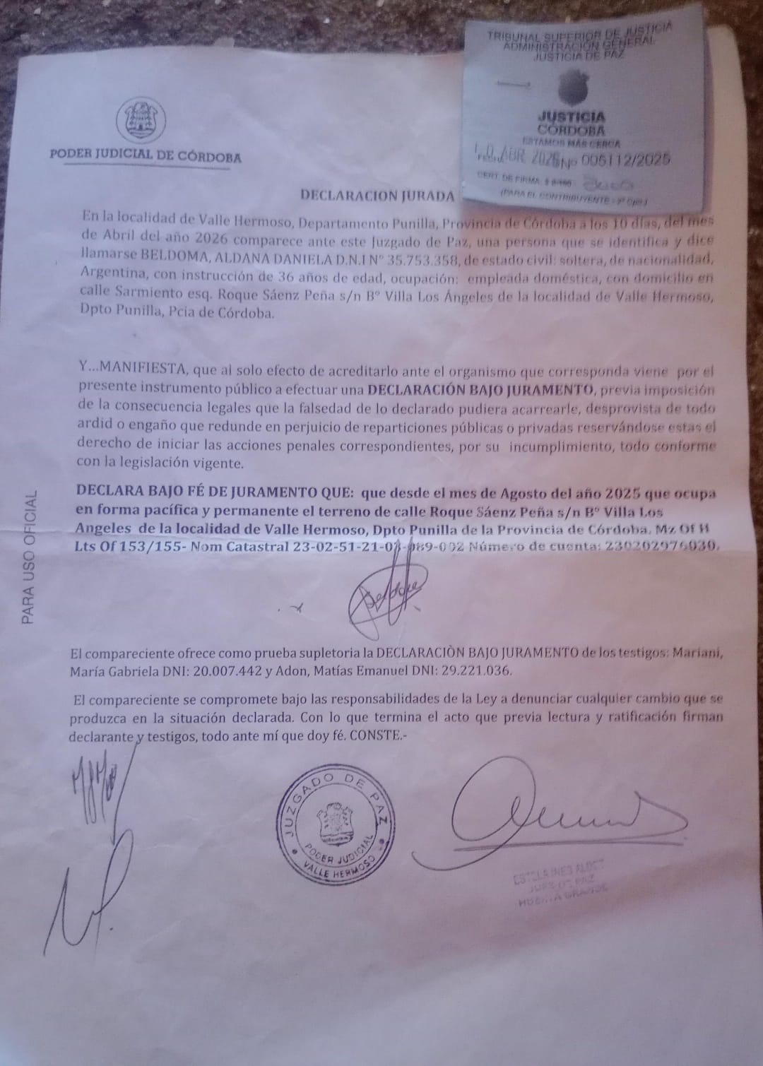 Caso Daniela Beldoma: La Estafa de un Terreno, Posesión Avalada y Hostigamiento a un Menor